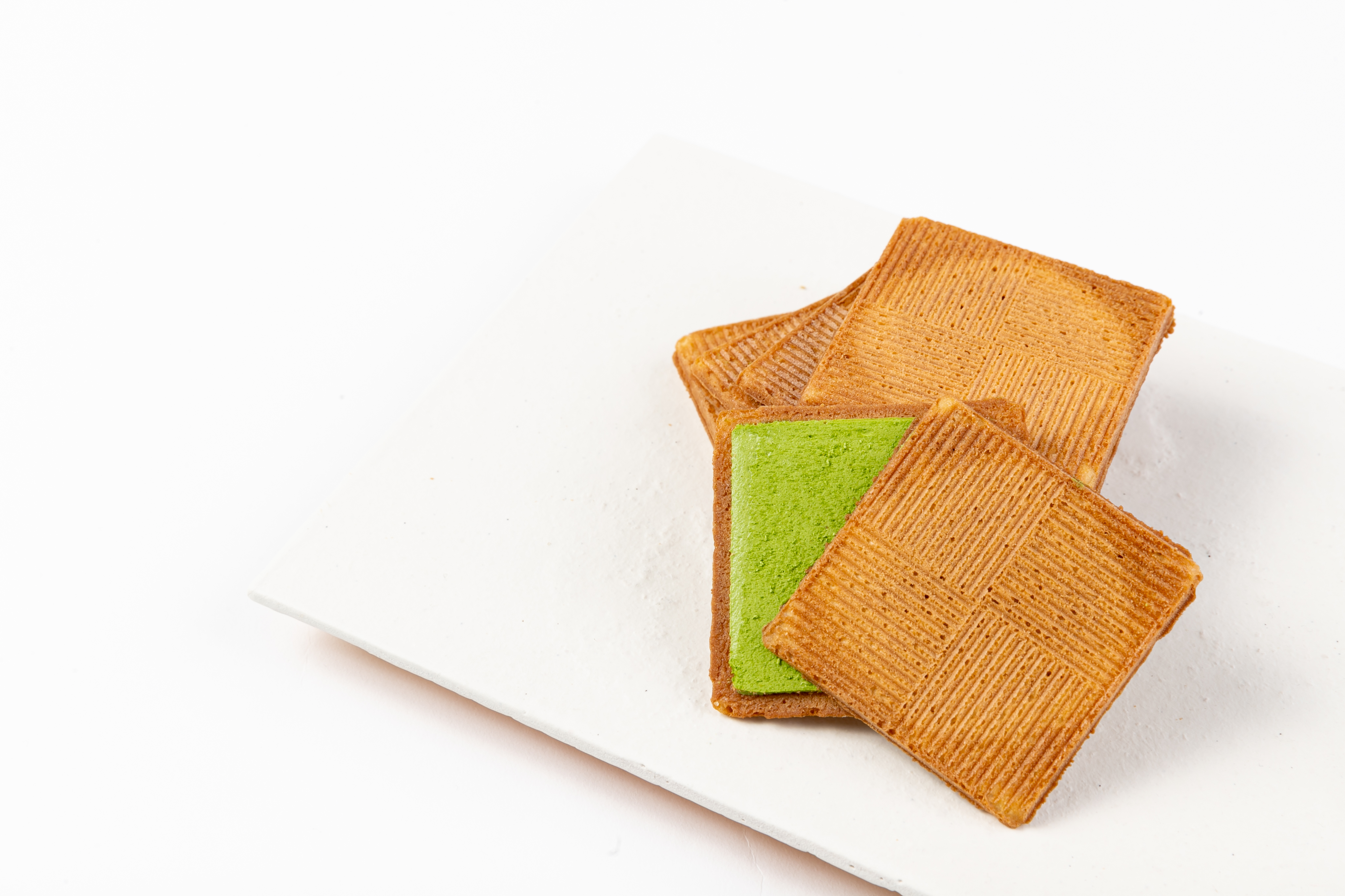 抹茶クリームせんべい（6枚）